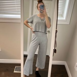 Waffle Wide Leg Lounge Pants